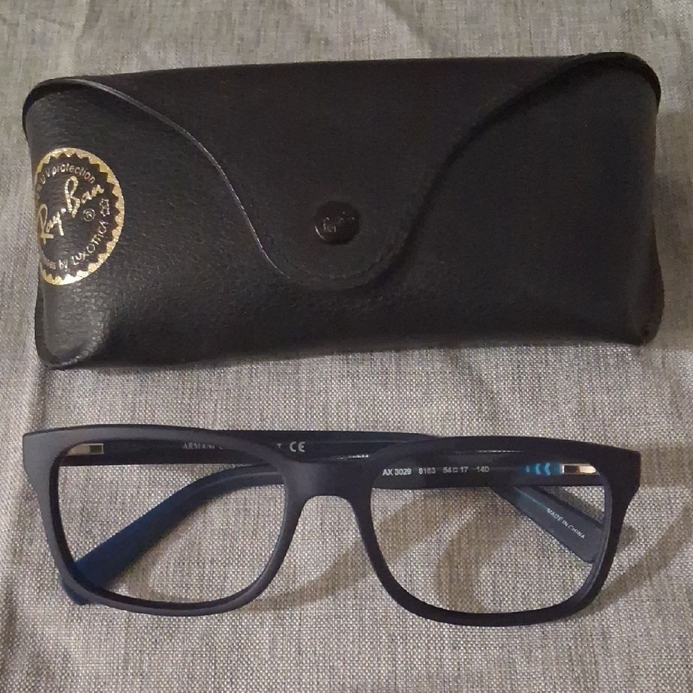 Armani Exchange Navy Eyeglasses with Black Case